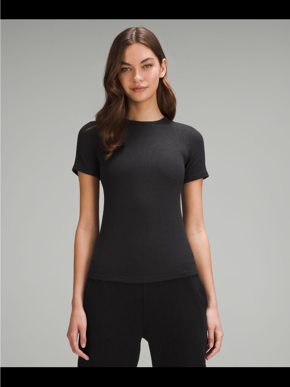 Lululemon hold tight black Classic Short Sleeve Crewneck Top